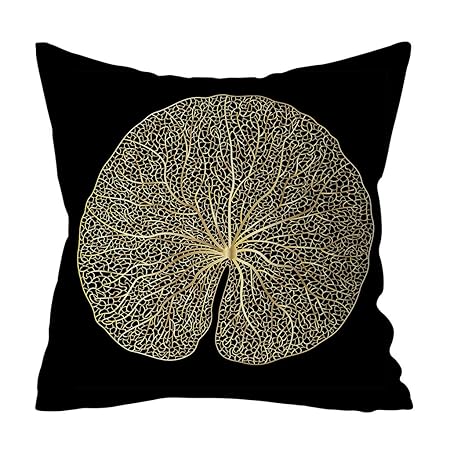 Storerine Muttertag spezielle Kissen, Gold Pflanze Druck Polyester Kissenbezug Sofa Kissenbezug Dekoration