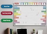 Giftinghouse 2026 Wall Planner A2 Laminated UK Full Year 42 x 59.4 cm with view 8