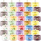 40 Scented Candle Set, 10 Fragrances, 35g Natural Soy Wax Candles with Smokeless Cotton Wicks, Ideal for Home Decor, Yoga, Meditation, Spa & Gifting.