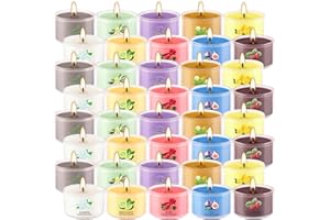 CAKETYCG 40 Scented Candle Set, 10 Fragrances, 35g Natural Soy Wax Candles with Smokeless Cotton Wicks, Ideal for Home Decor, Yoga, Meditation, Spa & Gifting.