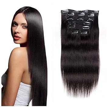Extremely Long 28 Inches Straight Human Hair Extensions Clip Ins Natural Color Can Be Dyed Any Color You Want 200 Gram Virgin Human Hair For Full Head