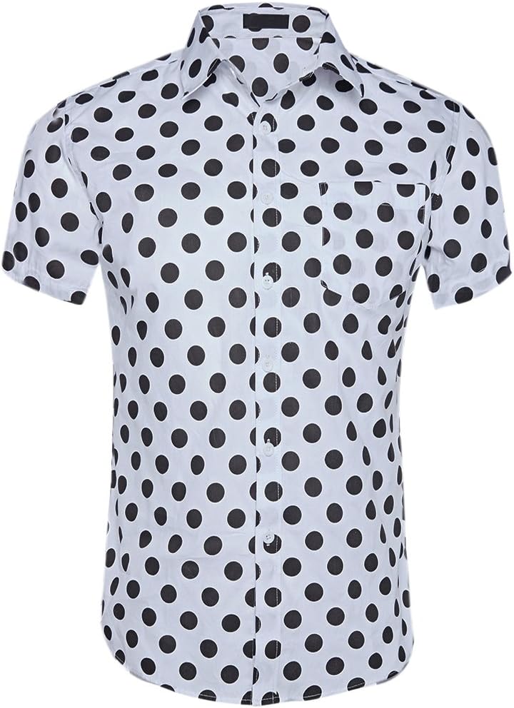 Men's Premium Print Casual Shirt Short Sleeve Cotton Shirts