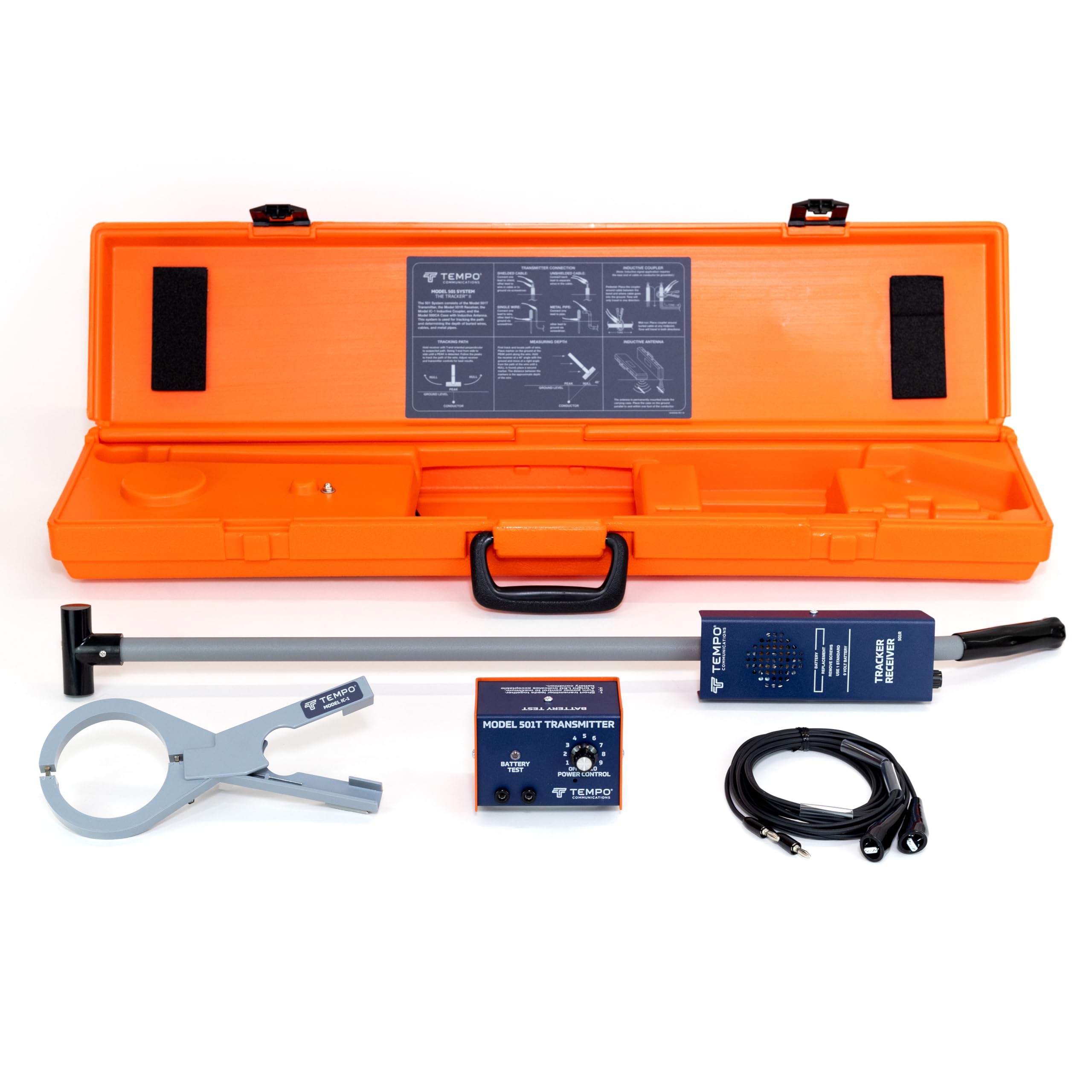 TEMPO Communications 501 Tracker II Underground Wire Locator, Buried Wire Locator, Underground Wire Tracer, Locate Wires 7 Ft Deep