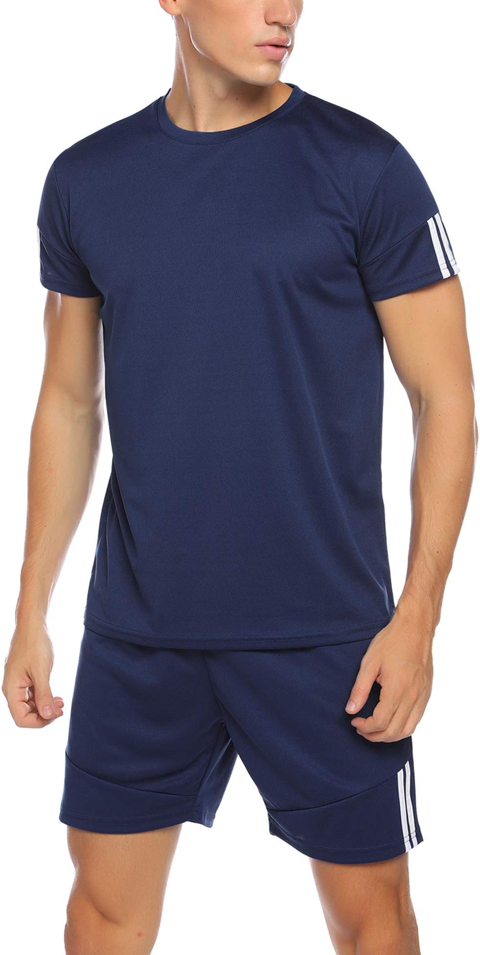 Men's Sport Tracksuit Sets,Summer Tracksuit Jogging Set Gym Running Football Shorts & T-Shirt Outfit Set Exercise Fitness Sportswear Sweatshirts