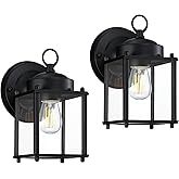 GRUENLICH Outdoor Wall Sconce, Exterior Wall Lighting Fixtures with Clear Glass, Front Porch Lighting, Anti-Rust Outside Ligh