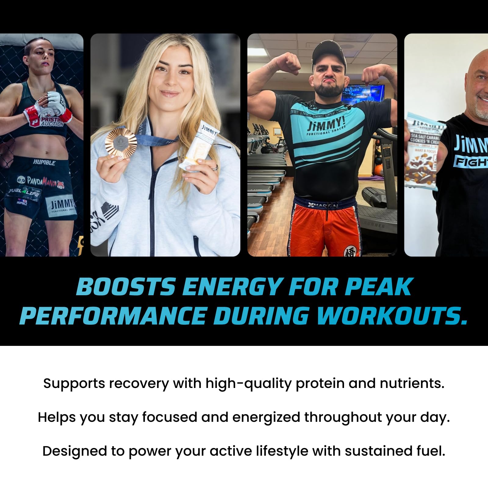 JiMMYBAR! - Cookies N Cream Protein Bars 19g Protein Bar - 7g Low Sugar - 12 Count - 58g Health Bars - Functional Snack with Real Food Ingredients - Hand-Drizzled Chocolate - Made With Real Peanuts