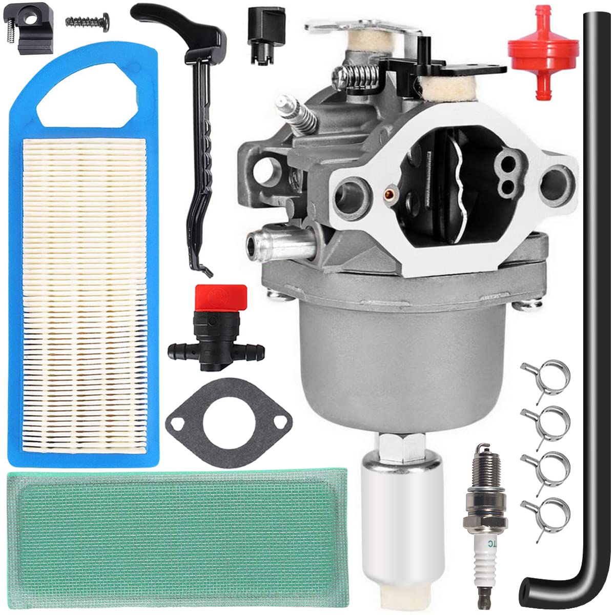 ZAMDOE 799727 698620 Carburetor Replacment for Briggs & Stratton 794572 14HP 15HP 16HP 17HP 17.5 HP 18HP Intek Engines Lawn Mower Tractor Nikki Carb with Air Filter Spark Plug Fuel System Parts