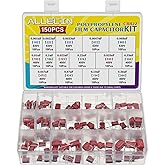 ALLECIN 150PCS Metallized Polypropylene Polyester Film Capacitors Kit 0.001uF 0.0022uF 0.0033uF 0.0047uF 0.068uF 630V and 0.0