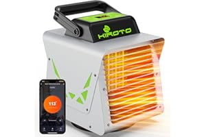 Kiroto 1500W Greenhouse Heater, Portable Outdoor Heater with APP Control,2S Fast Heating Heater for Greenhouse Patio, Garage, Grow Tent, Flower Room, Backyard