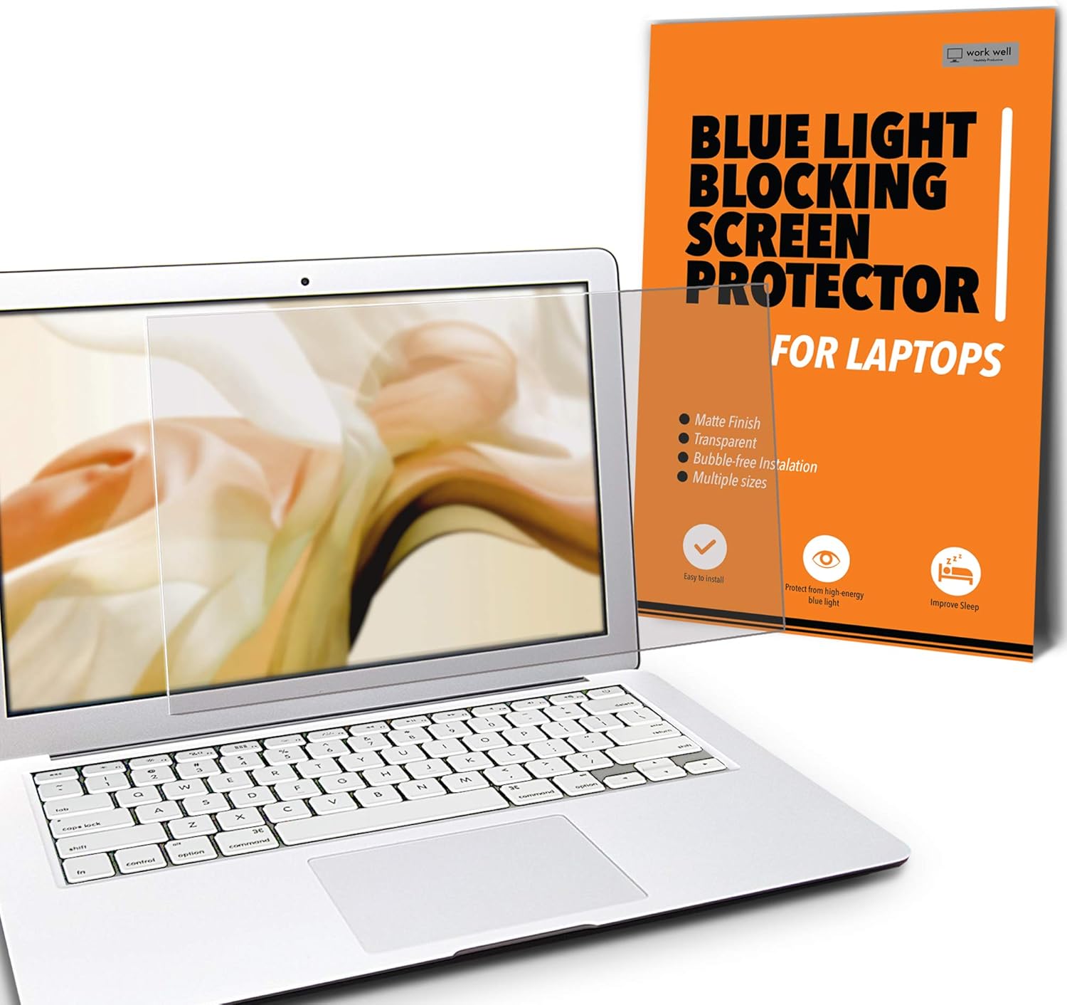 Blue Light Blocking Laptop Screen and Monitor Protector - Many Sizes Available - 14 Inch (14 Inch PC - Dell, Asus, Lenovo, HP), Matte - Filters Blue Light and Anti-Glare - No Bubbles