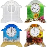 Sweet Password Resin Clock Molds, Table Clock Mold for Resin, Mantel Silicone Molds Kit for Epoxy Resins Casting, DIY Home Decor Christmas Gift with 2 Clock Faces