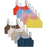Andrew Scott Girls Cotton Stretch Cropped Cami Training Bra | Starter Sports Bra | Girls Bralettes | Multi Packs & Colors