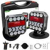 Agrieyes USB-C Wireless Trailer Lights, Adjustable Magnetic Tow Light with Retroreflectors, Rechargeable Towing Light Kit Rev