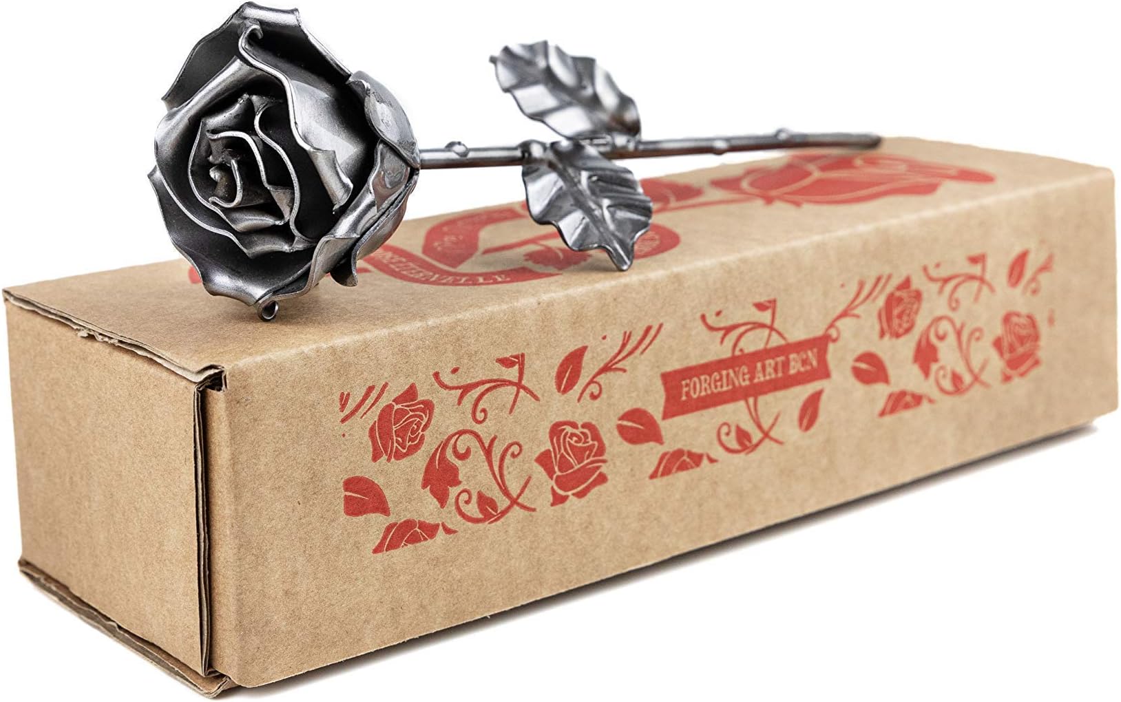 Eternal Wrought Iron Rose - Hand forged (Silver)