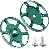 Dreyoo Outdoor Faucet Handles 3/8 in 12 Point, Green Oval | 2 pack, compatible with Arrowhead PK1290 &amp; frost proof hydrants, die cast aluminum, rust resistant, easy to install
