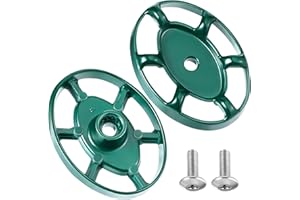 Dreyoo 2 Pack Outdoor Faucet Handles, 3/8 in Spigot Handles Compatible with Arrowhead PK1290, 12 Point Faucet Knob for Outside Hose Bibb, Garden Valves and Frost Proof Wall Hydrants(Green,Oval)