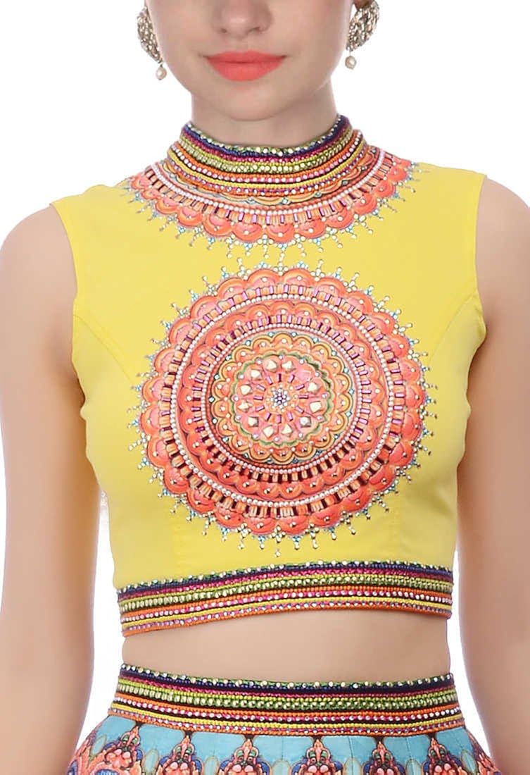 zeel clothing women's silk lehenga choli (zcfp009, yellow, free size)