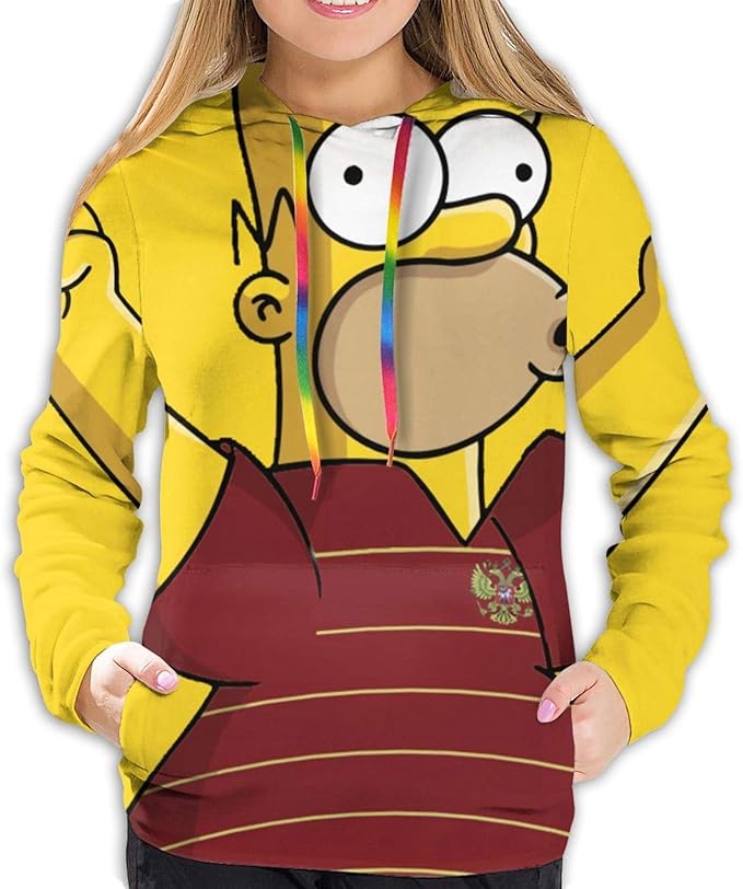 Simpsons Hoodies for Women 3D Printing Casual Long Sleeve