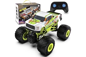 Kidcia Remote Control Car, 1:16 Scale RC Monster Truck for Boys, 2.4 GHz All Terrain RC Cars for Boys Girls 4-7 8-12, 20 Km/h Off Road RC Truck, Christmas Birthday Gift for Kids-Green
