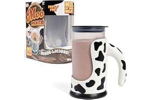 Hog Wild Moo Mixer Supreme Chocolate Milk Mixer - 16 Oz Cup + No Spill Sip Lid & Easy To Clean Detachable Base - Automatically Mixes Powder & Syrup - Dishwasher Safe, Portable, Safe for Children
