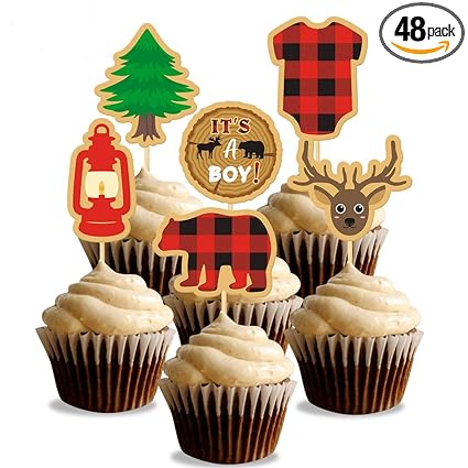 lumberjack baby shower cake topper