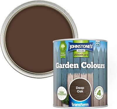 Johnstone's Garden Colours Fence Paint Deep Oak Exterior Wood Paint 1 L