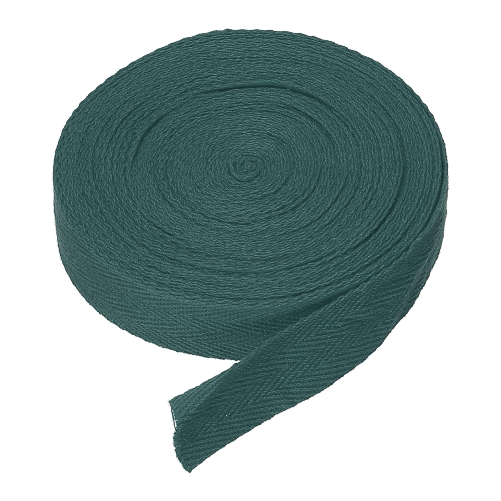 DMiotech 3/4"(2cm) 10 Yards Cotton Twill Tape Cotton Ribbons Bias Binding Tape Herringbone Tape Ribbons Dark Green for DIY Crafts, Clothes, Sewing, Knit