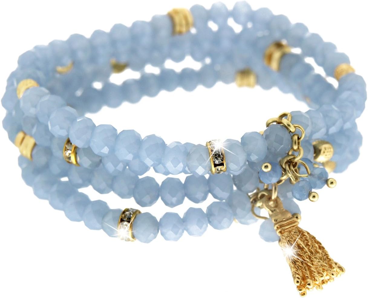 sweet deluxe 5336 bracelet Delia in blue/gold, ladies bracelet with rhinestones, glass stones and brass, birthday gift for women, gift idea, bangle for any occasion wedding, prom or birthday