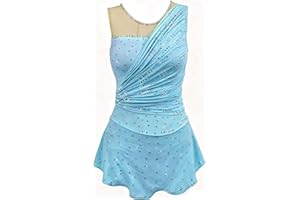 LIUHUO Women Figure Skating Dress Competition Costume Rhythmic Shiny Rhinestones Cracked Ice Skating Leotard Dress