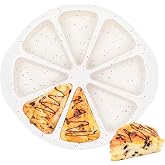 AOTASO Silicone Scone Pan with Metal Reinforced Frame, Non-Stick | 8-Cavity Food-Grade Mini Scone Pans for Baking, BPA free