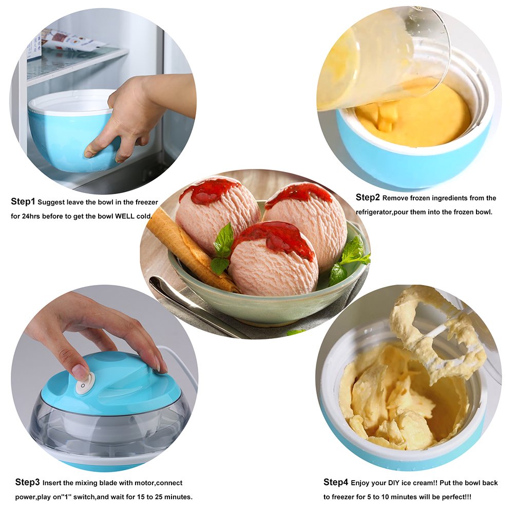 SunSir Mini (0.6 Quart/ 0.6L) Automatic Ice Cream Maker ...