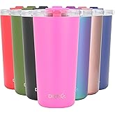 Drinco - 20 oz Stainless Steel Tumbler | Double Walled Vacuum Insulated Mug With Lid, 2 Straws, For Hot & Cold Drinks (20oz Island Pink, 20oz)