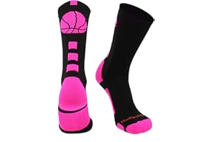 MadSportsStuff Basketball Socks for Boys Girls - Athletic Crew Socks - Youth and Adult Sizes