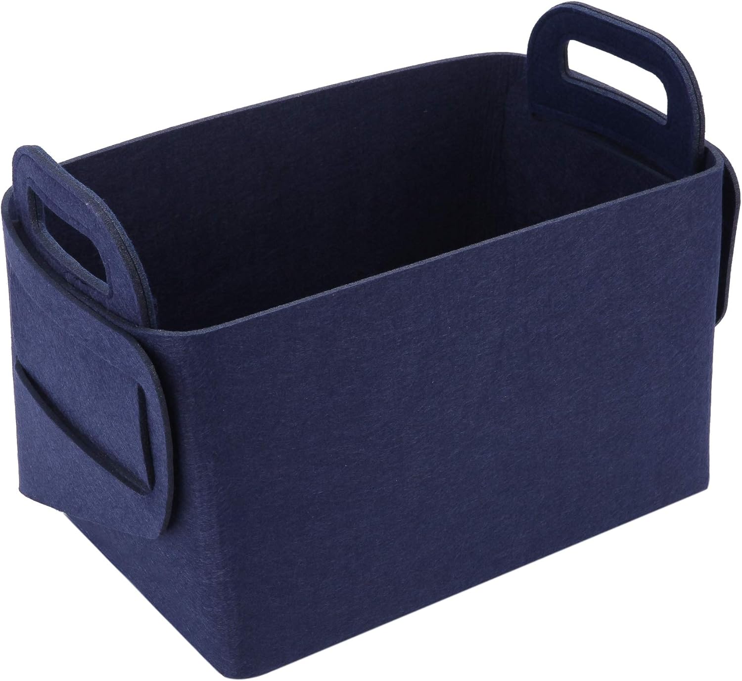 Storage Basket Felt Storage Bin Collapsible & Convenient Box Organizer with Carry Handles for Office Bedroom Closet Babies Nursery Toys DVD Laundry Organizing