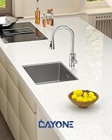 DAYONE Chrome Pull Out Kitchen Tap Swan Neck SUS304 1 Hole 360° Swivel view 9