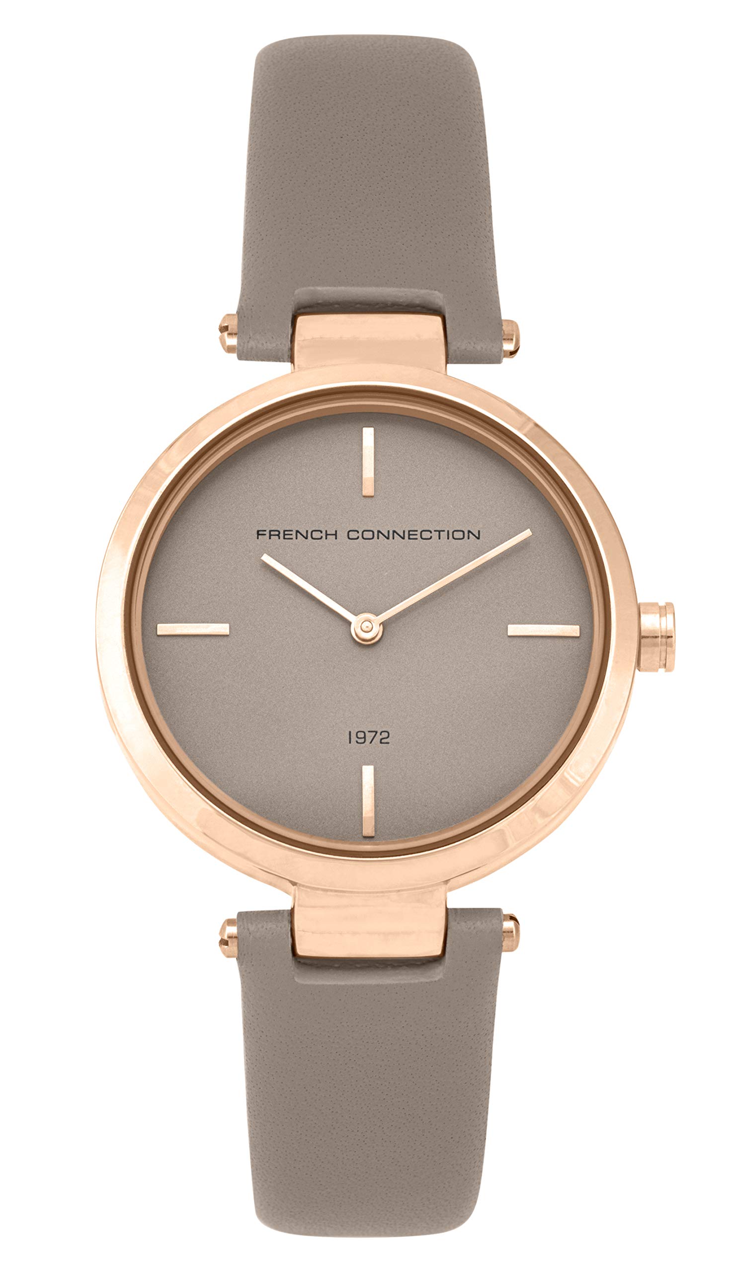 French Connection Women's Analogue Quartz Watch with Leather Strap FC138E