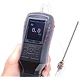 Argon Gas Analyzer | USA NIST Calibration | Built-in Pump & Probe | 0-100% with 0.1ppm Resolution | Leak Tester & Purity |