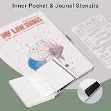 EMSHOI A5 Notebook Blank Journal 192 Pages 100GSM Hardcover Leather Green view 4
