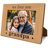 Grandpa's Photo Frame - 'We Love You' Wooden Picture Frame, 4x6 Inches