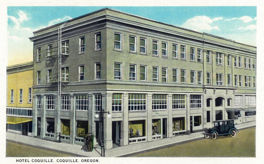 Coquille, Oregon Hotel Coquille Exterior (24x36 Fine Art