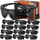 OXG 12 Pack Safety Glasses for Men Women, ANSI Z87.1 Work Glasses Scratch Impact Resistant Lens Protective Eyewear
