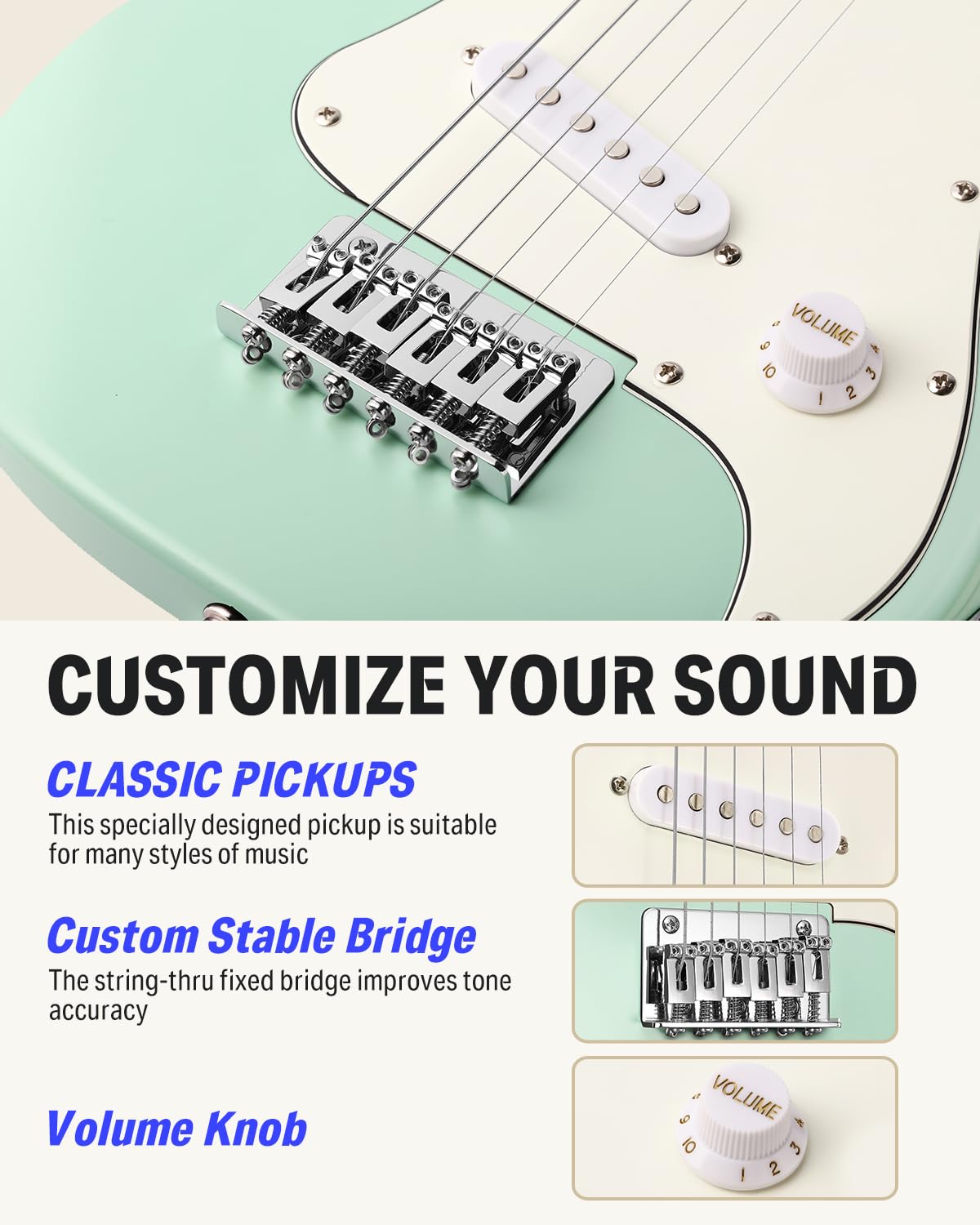 Donner 30 Inch Junior Electric Guitar Beginner Kit ST Style Mini Electric Guitar Starter Package for Teens with Amp, 600D Bag, Tuner, Picks, Cable, Strap, Extra Strings DSJ-100