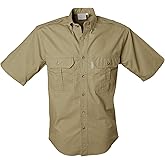 Tag Safari Trail Shirt for Men Short Sleeve, 100% Cotton Shirt for Hunters, Explorers, Photographers and Journalists