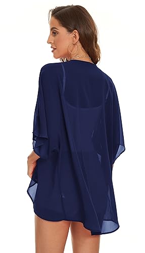Summer Plus Size Kimono Cardigans Swimsuit Cover Ups Hawaiian
