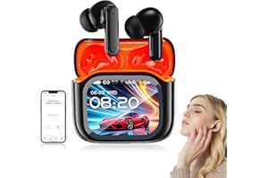 NE20 Earbuds, NE20 AI Translation Ear Buds Real Time, 140 Two-Way Language Translator Earphones, LCD Touch Screen, 48db Intel