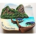 WitnyStore Tiny Thailand Fridge Magnet 2½" Railay Beach in Krabi - Miniature Hand Made Resin 3D Southeast Asia Tourist Attractions Decorative Magnets Refrigerator Décor Collectible Souvenirs Gifts