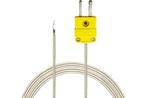 PerfectPrime TL0700, K-Type Sensor Probe for K-Type Thermocouple Thermometer/Meter in Temperature Range from -30 to 700 °C/ 1
