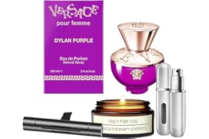 PERFUME4ALL Dylan Purple for Women | 3.4 Oz EDP Spray Gift Set with Lavender Soy Candle (5 ml), Car Air Fresheners, and Empty Travel Perfume Atomizer Perfect Kit for Women & Girls
