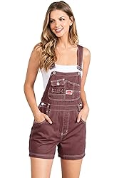 Revolt Women's Juniors Classic Twill Short Overalls