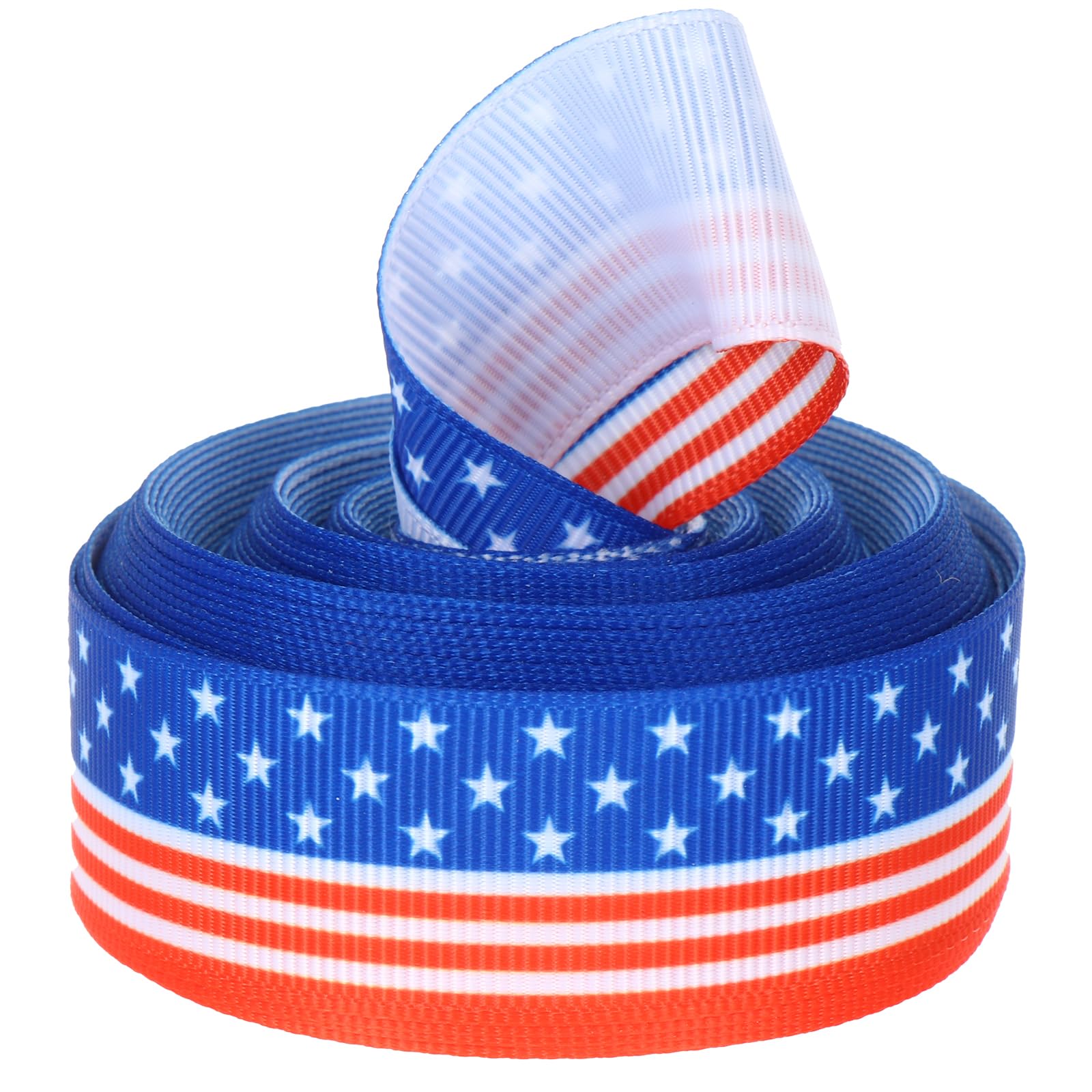 VALICLUD Thermal Transfer Ribbon 36 Yards Red White Blue Ribbon USA Independence Day Decorative for Packing Party Crafts DIY Hair Bows and Festival Decoration